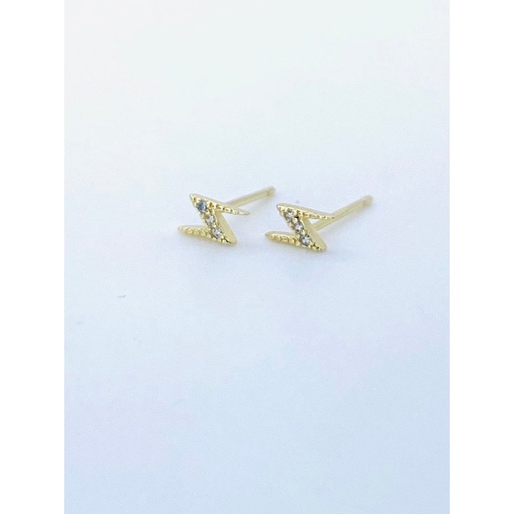 Tiny Bolt Stud Earrings